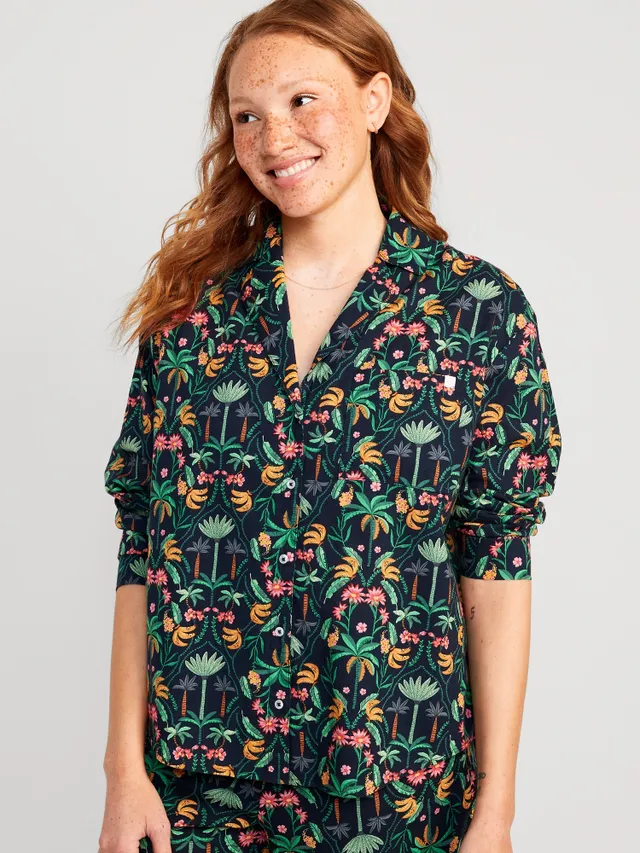 Old Navy Printed Poplin Pajama Shirt For Women 7 Old Navy Printed Poplin Pajama Shirt For Women - Image 5