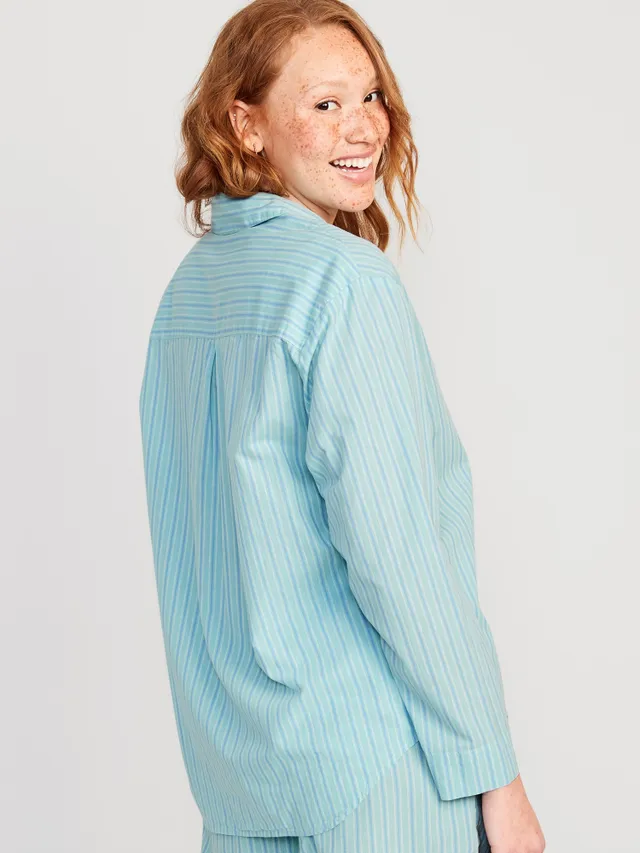 Old Navy Printed Poplin Pajama Shirt For Women 4 Old Navy Printed Poplin Pajama Shirt For Women - Image 2