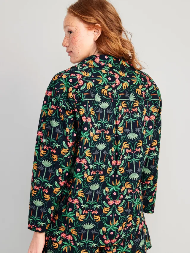 Old Navy Printed Poplin Pajama Shirt For Women 8 Old Navy Printed Poplin Pajama Shirt For Women - Image 6