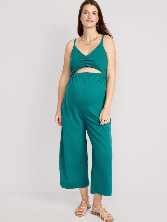 Old Navy Maternity Sleeveless Textured Wide-Leg Jumpsuit 5 Old Navy Maternity Sleeveless Textured Wide-Leg Jumpsuit - Image 3