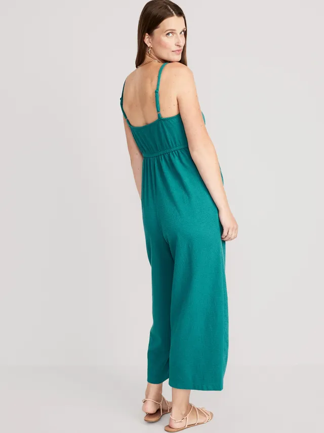 Old Navy Maternity Sleeveless Textured Wide-Leg Jumpsuit 6 Old Navy Maternity Sleeveless Textured Wide-Leg Jumpsuit - Image 4