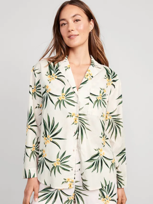 Old Navy Printed Poplin Pajama Shirt For Women 15 Old Navy Printed Poplin Pajama Shirt For Women - Image 13