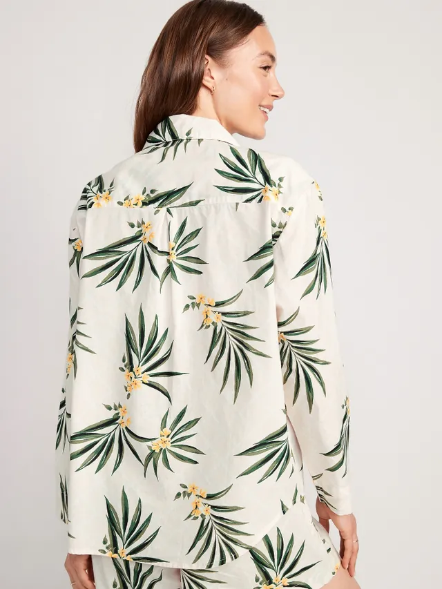 Old Navy Printed Poplin Pajama Shirt For Women 16 Old Navy Printed Poplin Pajama Shirt For Women - Image 14