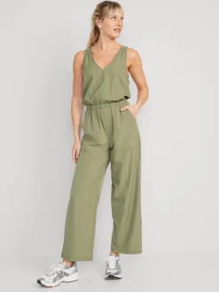 Old Navy Waist-Defined StretchTech Water-Repellent Jumpsuit For Women