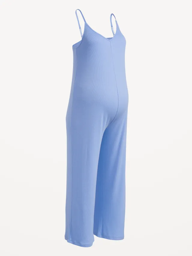 Old Navy Maternity Rib-Knit Cropped Wide-Leg Jumpsuit 6 Old Navy Maternity Rib-Knit Cropped Wide-Leg Jumpsuit - Image 4