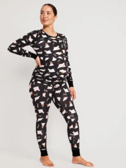 Old Navy Maternity Matching Jersey Pajama Top And Pants Set