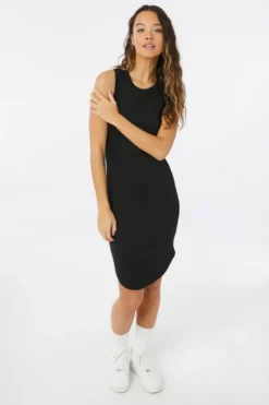 Ardene Super Soft Sleeveless Dress In Black | Size | Polyester/Spandex