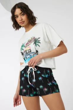 Ardene Printed Super Soft PJ Shorts In | Size | Polyester/Spandex