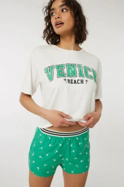 Ardene Super Soft 2 Piece PJ Set In Med. Green | Size | Polyester/Spandex