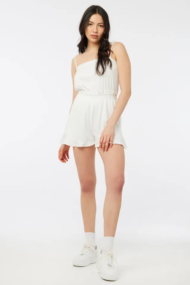 Ardene Tie-Strap Romper In | Size | Polyester/Elastane 4 Ardene Tie-Strap Romper In | Size | Polyester/Elastane - Image 2