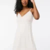 Ardene Super Soft Nightie With Crossover Lace Detail In Lt. Pink | Size | Polyester/Spandex
