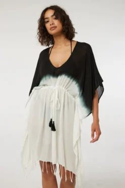 Ardene Ombre Caftan In Black | 100% Viscose