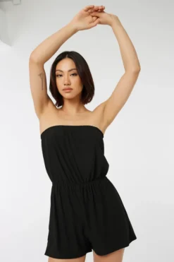 Ardene Basic Tube Romper In | Size | Polyester/Spandex