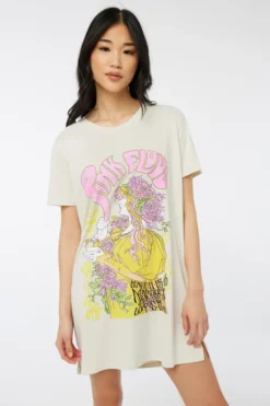 Ardene Pink Floyd Nightshirt In Beige | Size | Polyester/Cotton