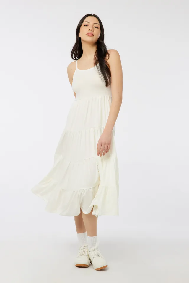 Ardene Midi Tiered Dress In | Size | Polyester/Spandex 6 Ardene Midi Tiered Dress In | Size | Polyester/Spandex - Image 4