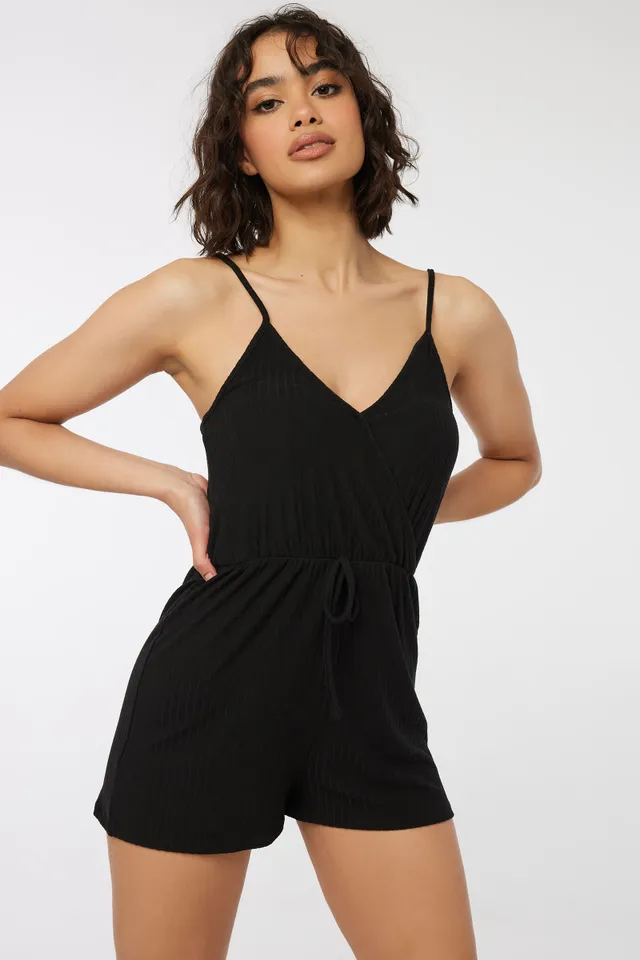 Ardene Basic Ribbed Super Soft Romper In | Size | Polyester/Spandex 3 Ardene Basic Ribbed Super Soft Romper In | Size | Polyester/Spandex